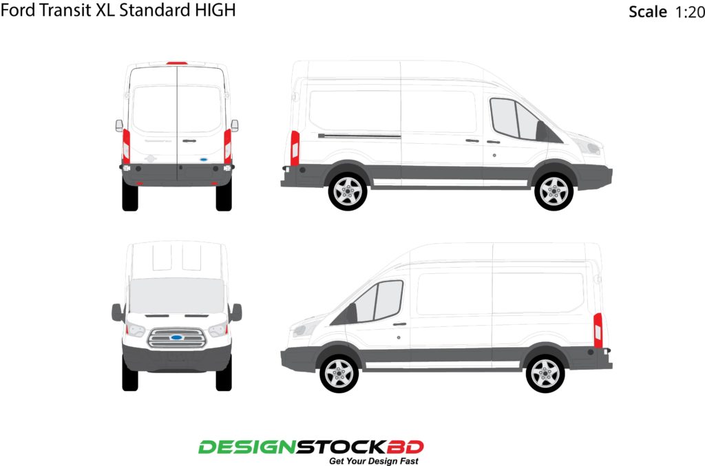 ford transit wrap template